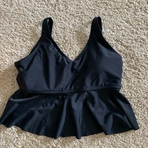 black shein bathing suit top